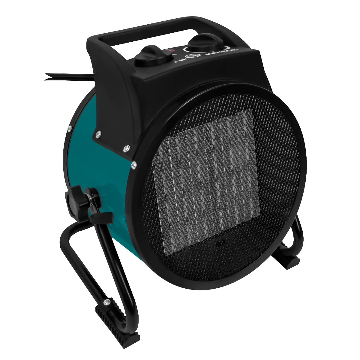 VONROC Termoventilatore elettrico 3000W. Riscaldatore per interno con modalità di ventilazione. 3 impostazioni