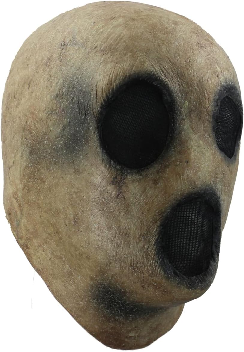 Ghoulish Productions Creepy Face Mask, Pale Halloween Mask. Creepy Pale Mask With Black Mouth and Eyes. CreepyMonster Line. Adult Mask One size latex mask