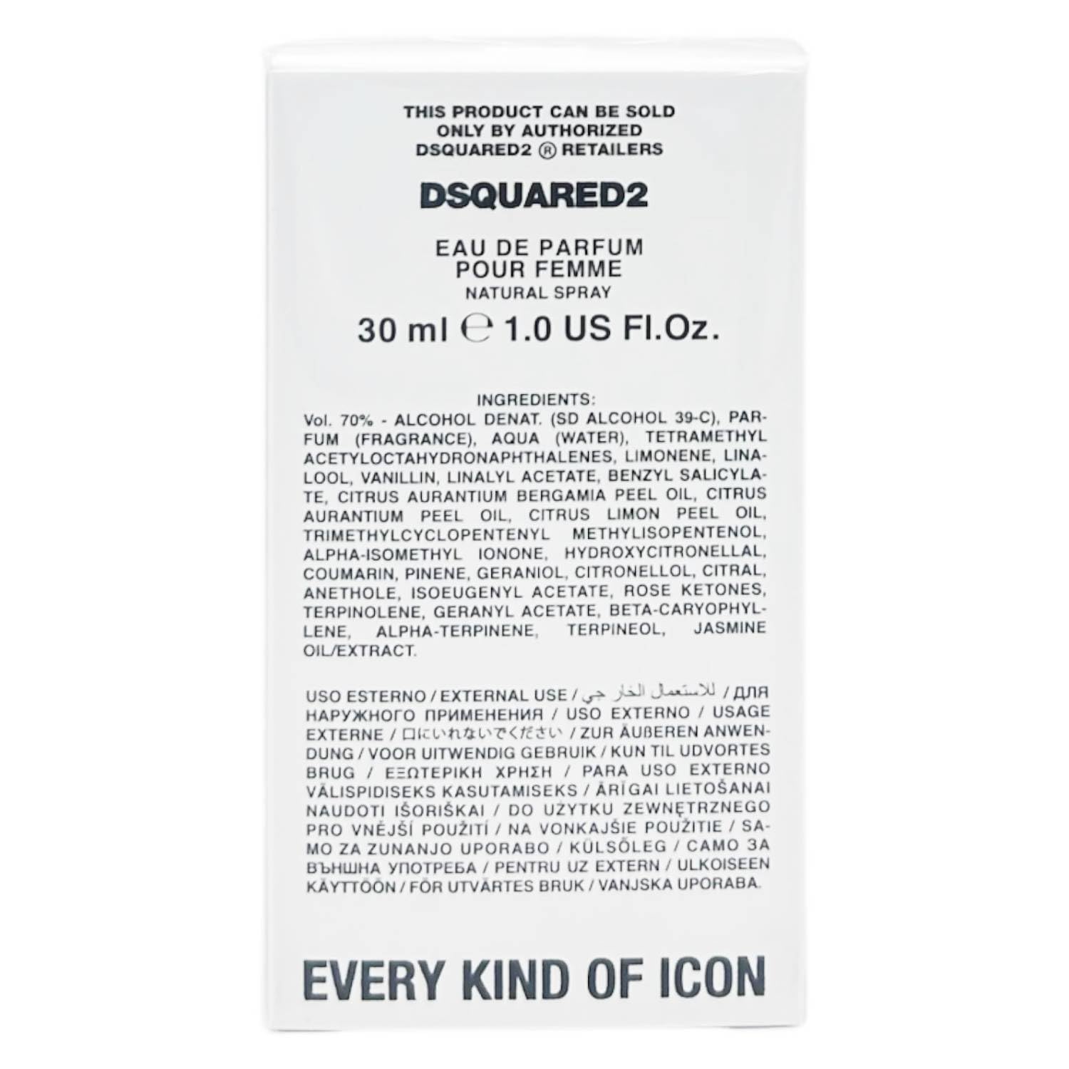 Dsquared Icon Pour Femme Eau de parfum 30ml