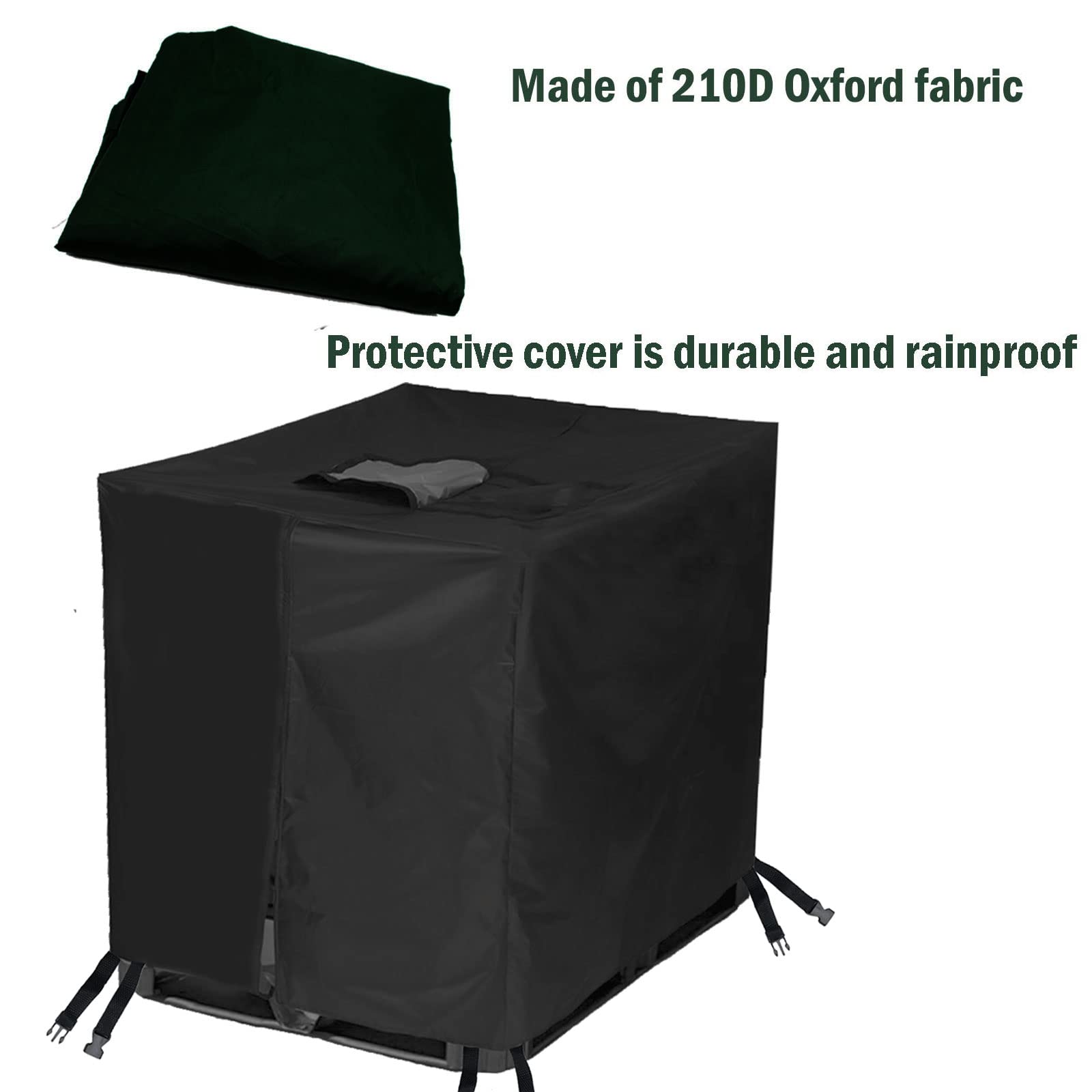 IBC Tank Abdeckung 1000l - Wasserdicht Schutzhülle IBC Abdeckung, IBC Container Abdeckung Outdoor winterfest, Abdeckplane Regentonne Abdechaube für Regenwassertank,120x100x116cm