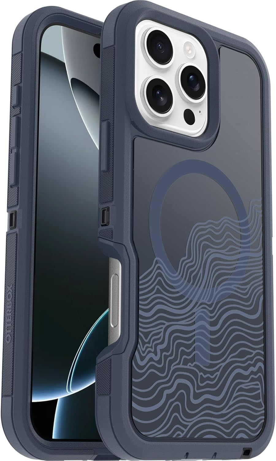 OtterBox iPhone 16 Pro Max (Only) - Defender Series XT Case for MagSafe - Offgrid (Blue) - Screenless - Lanyard Attachment Offgrid (Blue) iPhone 16 Pro Max