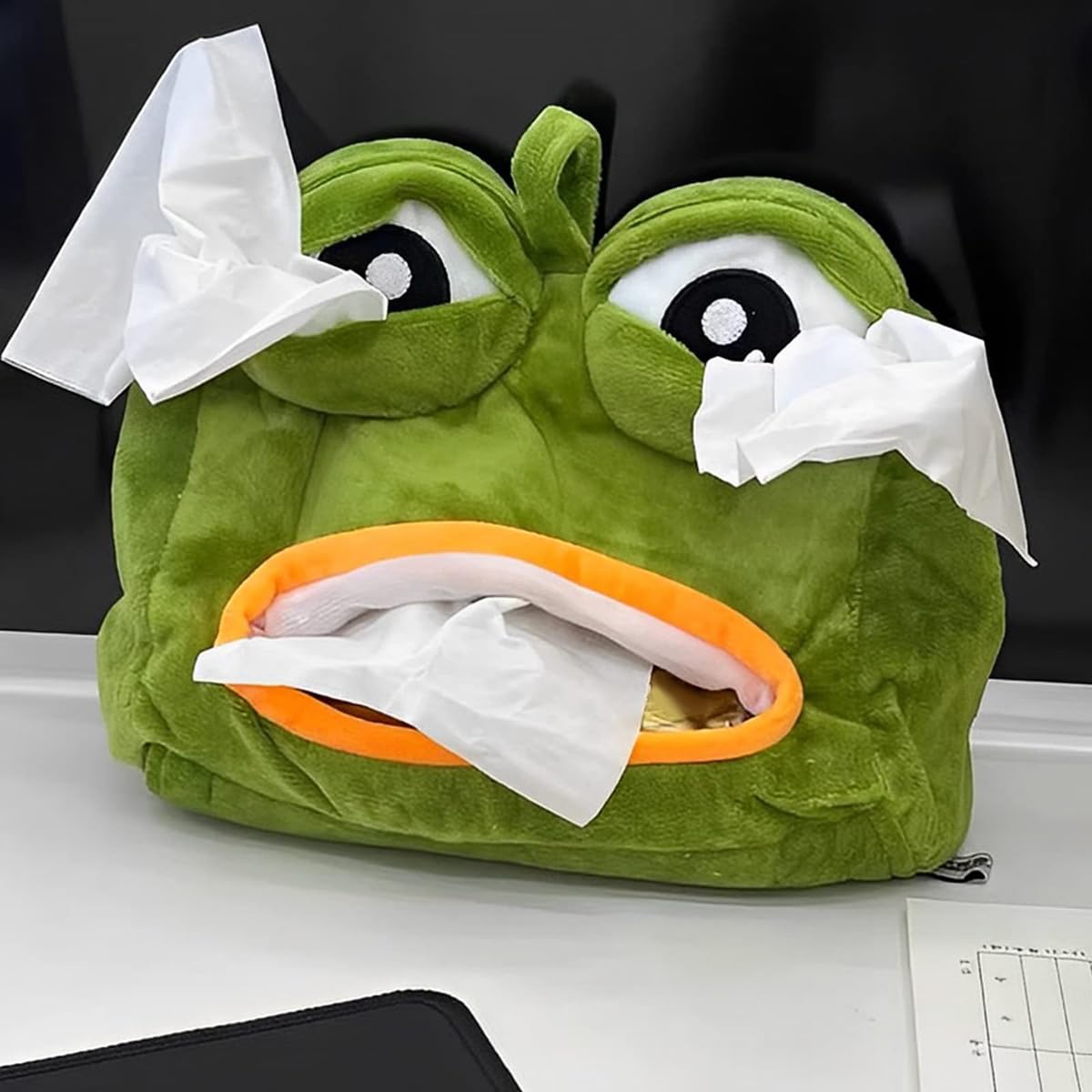悲しいカエルのティッシュボックス面白いペペのカエルの カエルのぺぺ ティッシュケース ティッシュ