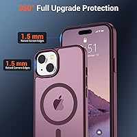 Vista 862 de SUPFINE Funda magnética para iPhone 11 (compatible con MagSafe) (protección contra caídas de grado militar), translúcida mate a prueba de golpes