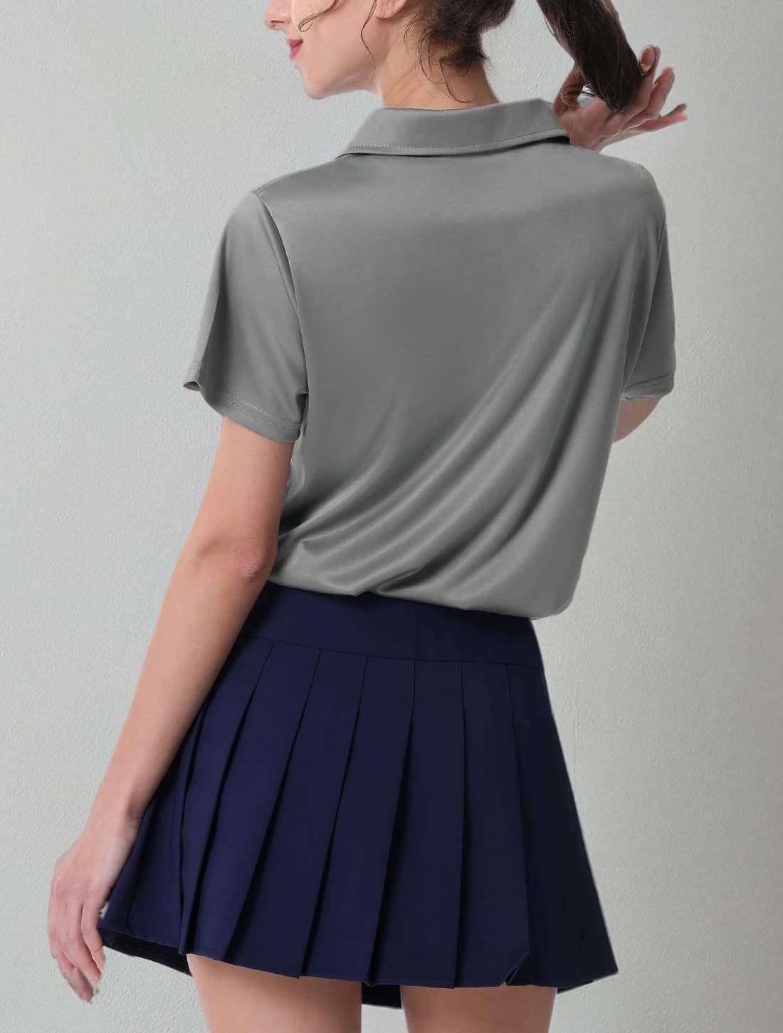 3-Pack Women's Short-Sleeve Sport Polo Shirts Quick Dry Moisture-Wicking Activewear Polos Tops for Work - Image 7