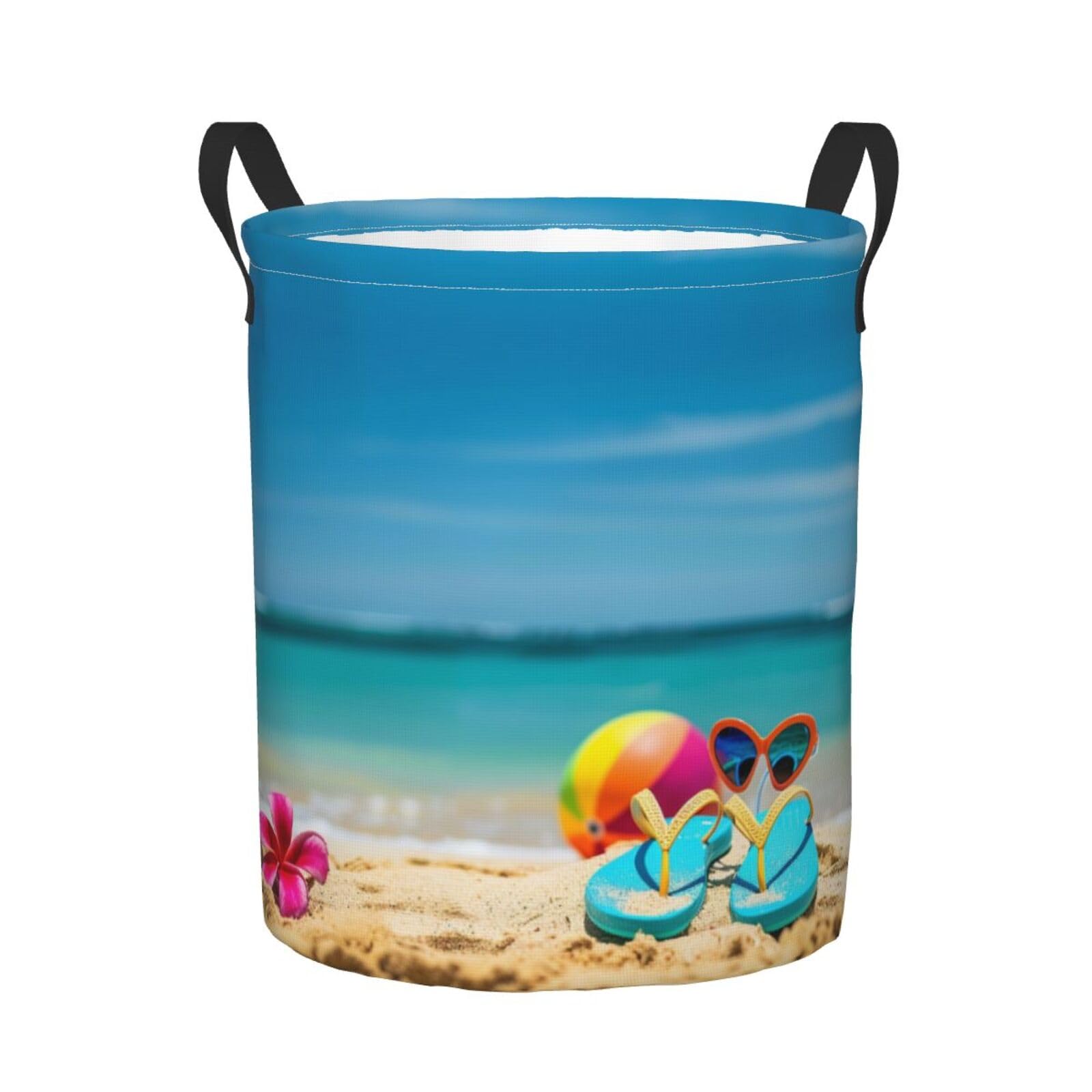Cesto De Ropa Sucia Chanclas Coloridas Y Pelotas De Bolsa De 40X50Cm