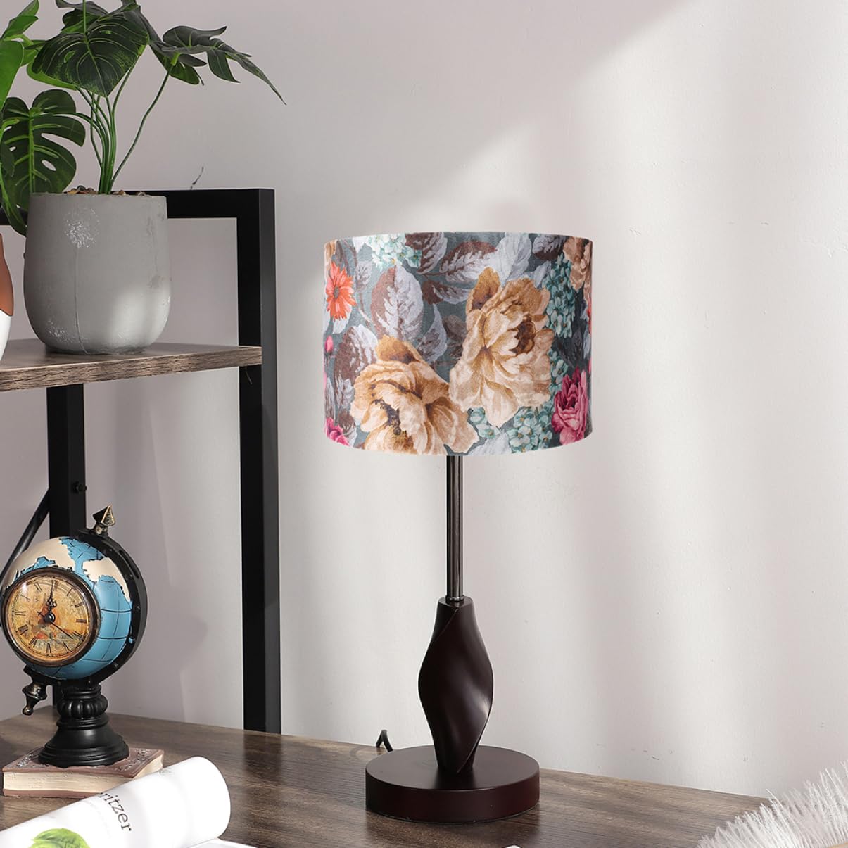 Hängelampenschirm E27 mit Blumenmuster, Dekoratives Licht für Schlafzimmer