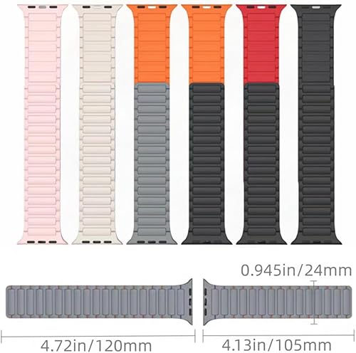 Miniatura 5 de Correa magnética compatible con Apple Watch Ultra 321 de 1.929 in, 1.811 in, 1.772 in, 1.732 in, 1.654 in, 1.614 in, 1.575 in, 1.496 in, correa de