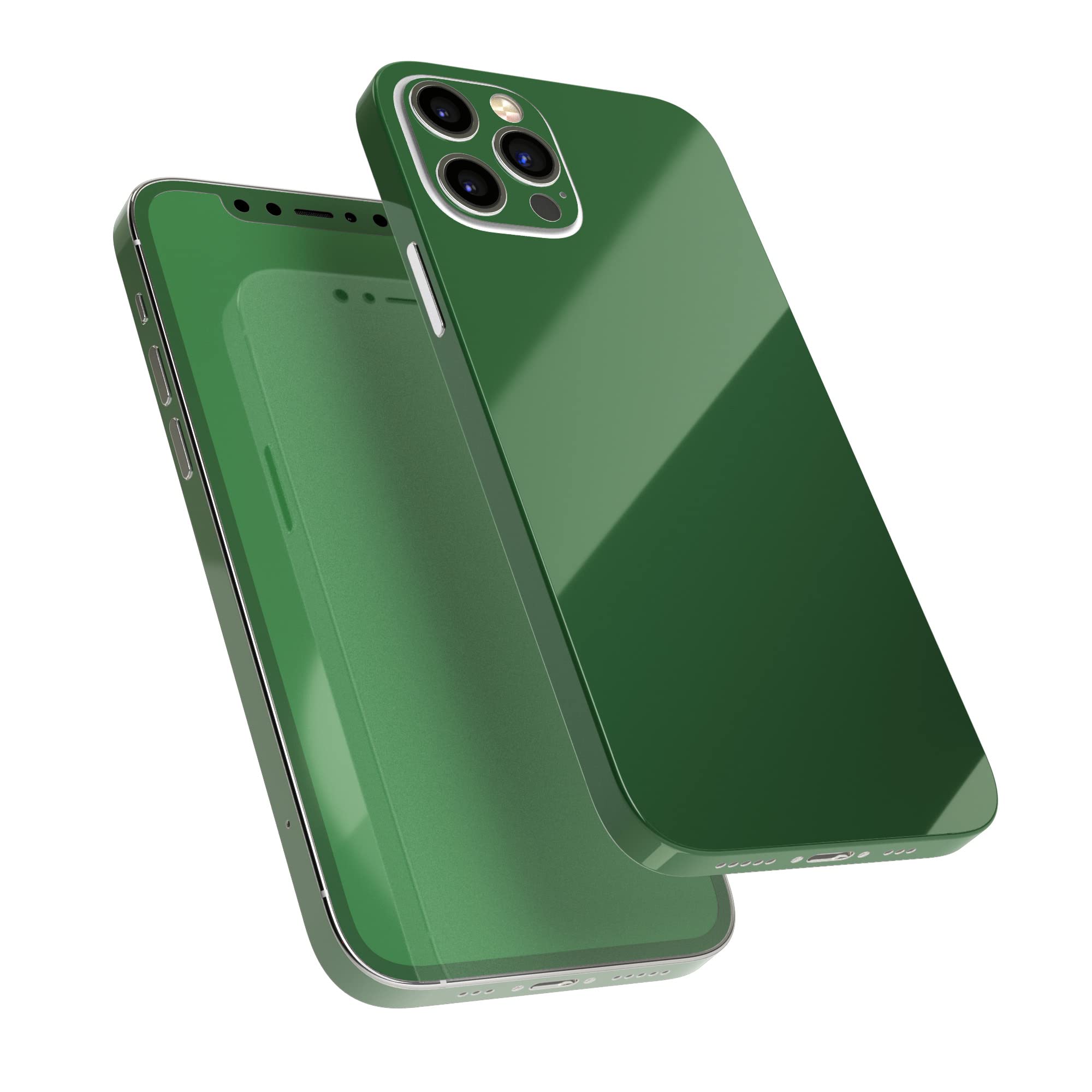Design Skinz - Compatible with Apple iPhone 7 - Protective Vinyl Decal Wrap Skin Cover (Screen Trim & Back Glass Skin) - Solid Hunter Green
