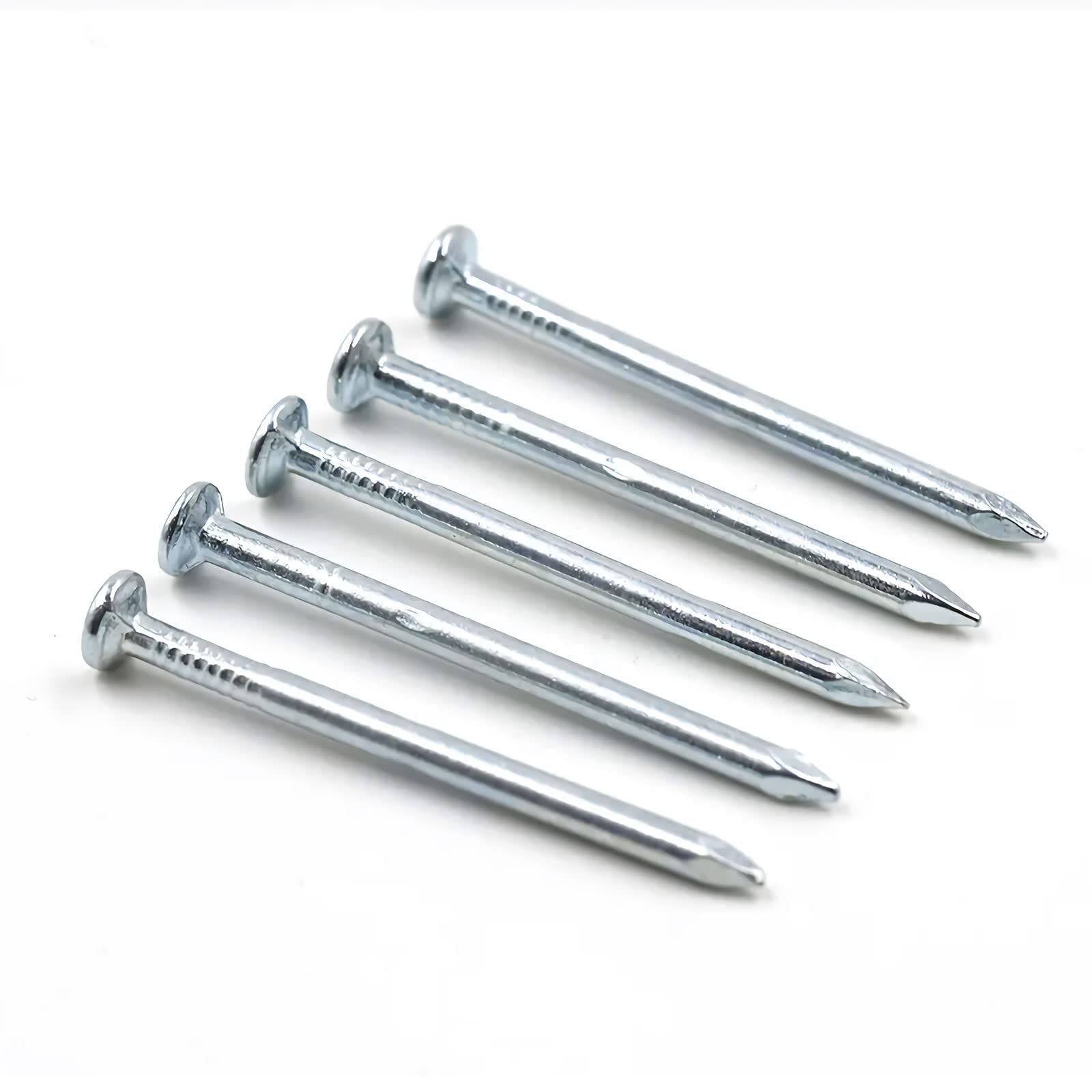 JoDyRiTht Hardware Common Nails, 200pcs Anti-rust Steel Nails Galvanized Concrete Nails Heavy Duty Wall Cement Nail for Hanging Picture Wall Mounting Woodworking, 30mm, Silver