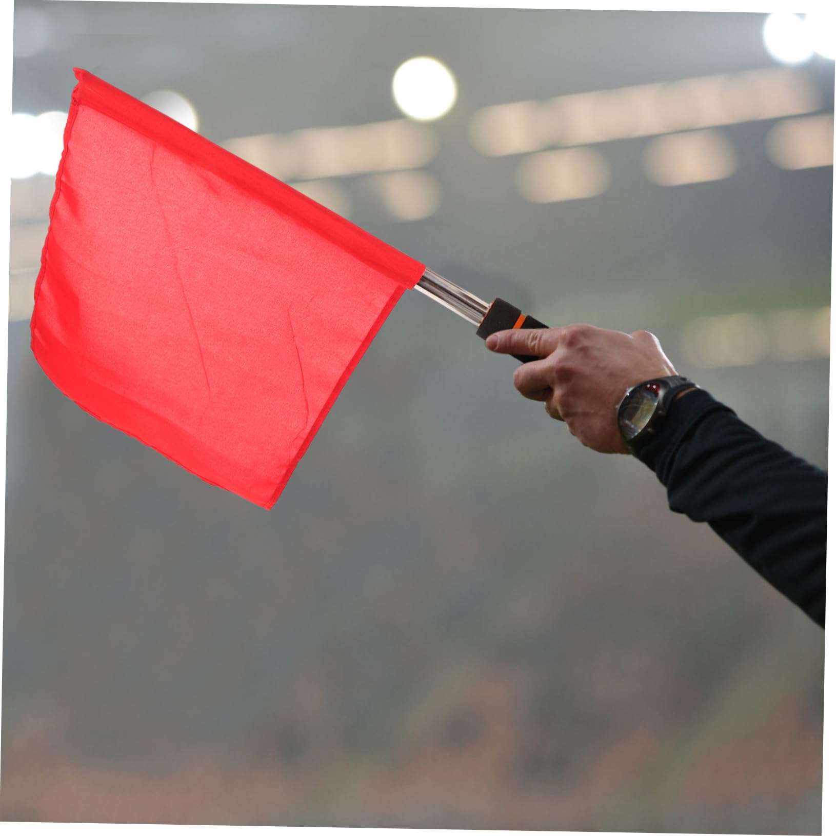 HANABASS Banderines de Árbitro de Fútbol, 10 Piezas, Poliéster y Acero Inoxidable, Alta Visibilidad, Fáciles de Llevar para Partidos al Aire Libre