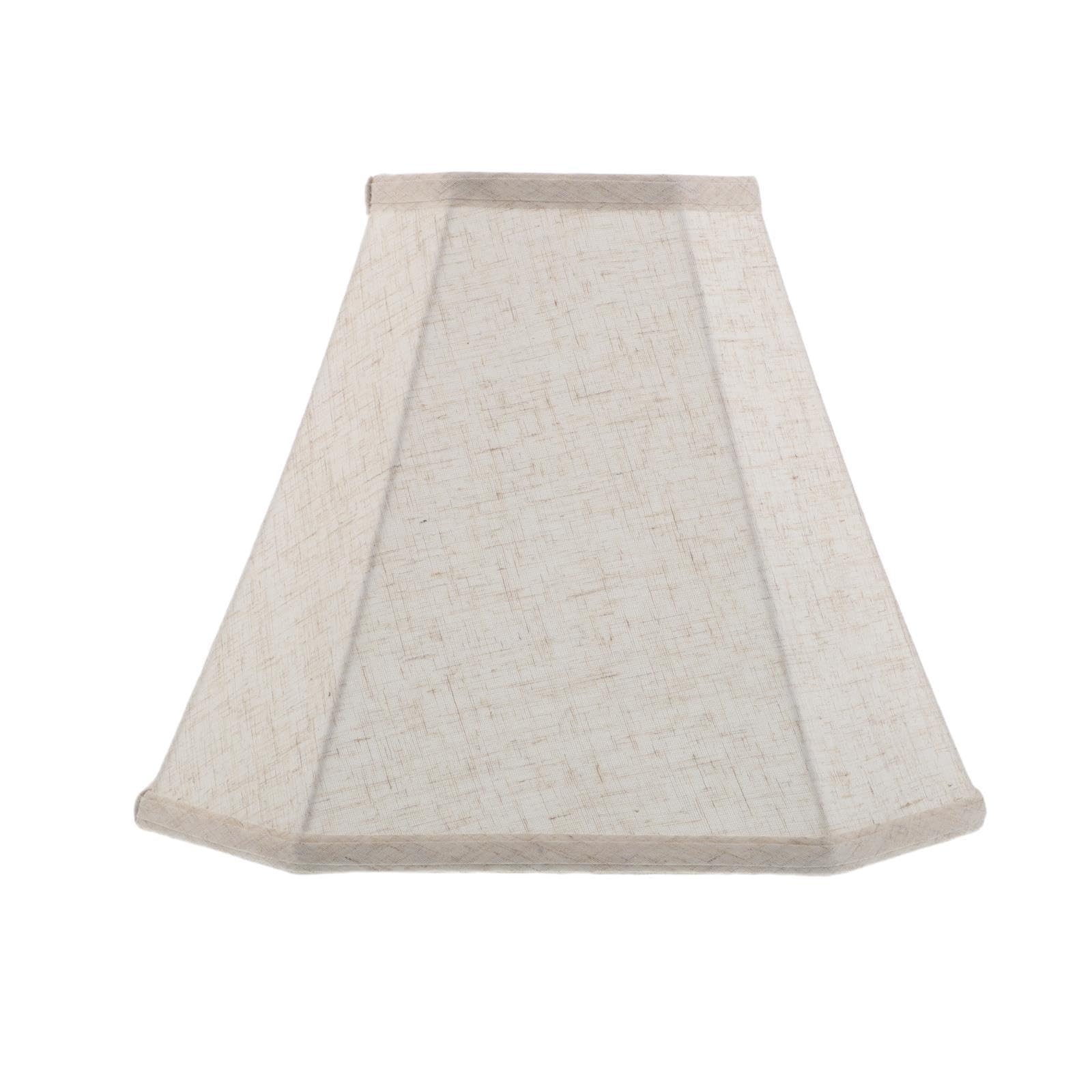 Pantalla de Lámpara de Mesa Cuadrada de Tela, 1cm Spider Fitter