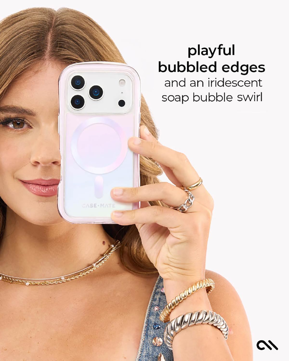 Case-Mate Soap Bubble - Funda para iPhone 17 Pro MAX [Compatible con MagSafe] - Elegante Funda de teléfono para Mujeres con protección contra caídas de 16 pies - Funda magnética