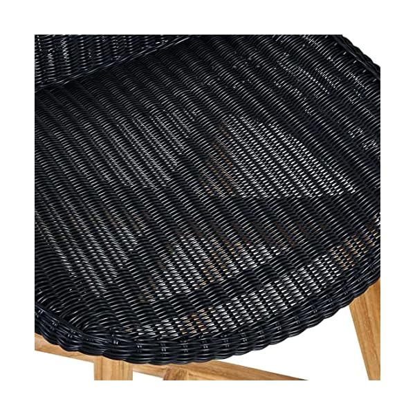 OUTLIV. Clovelly Diningstuhl Teak Geflecht Natur/Schwarz