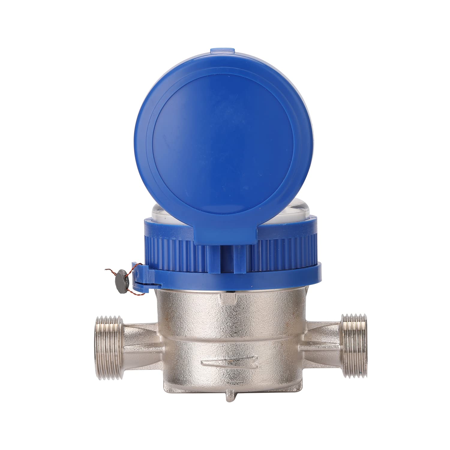Weytoll Compteur d'eau froide 15 mm 1/2" pour usage domestique, mesures en mètre cube, type de rotor mécanique, eau froide, affichage numérique et analogique combiné