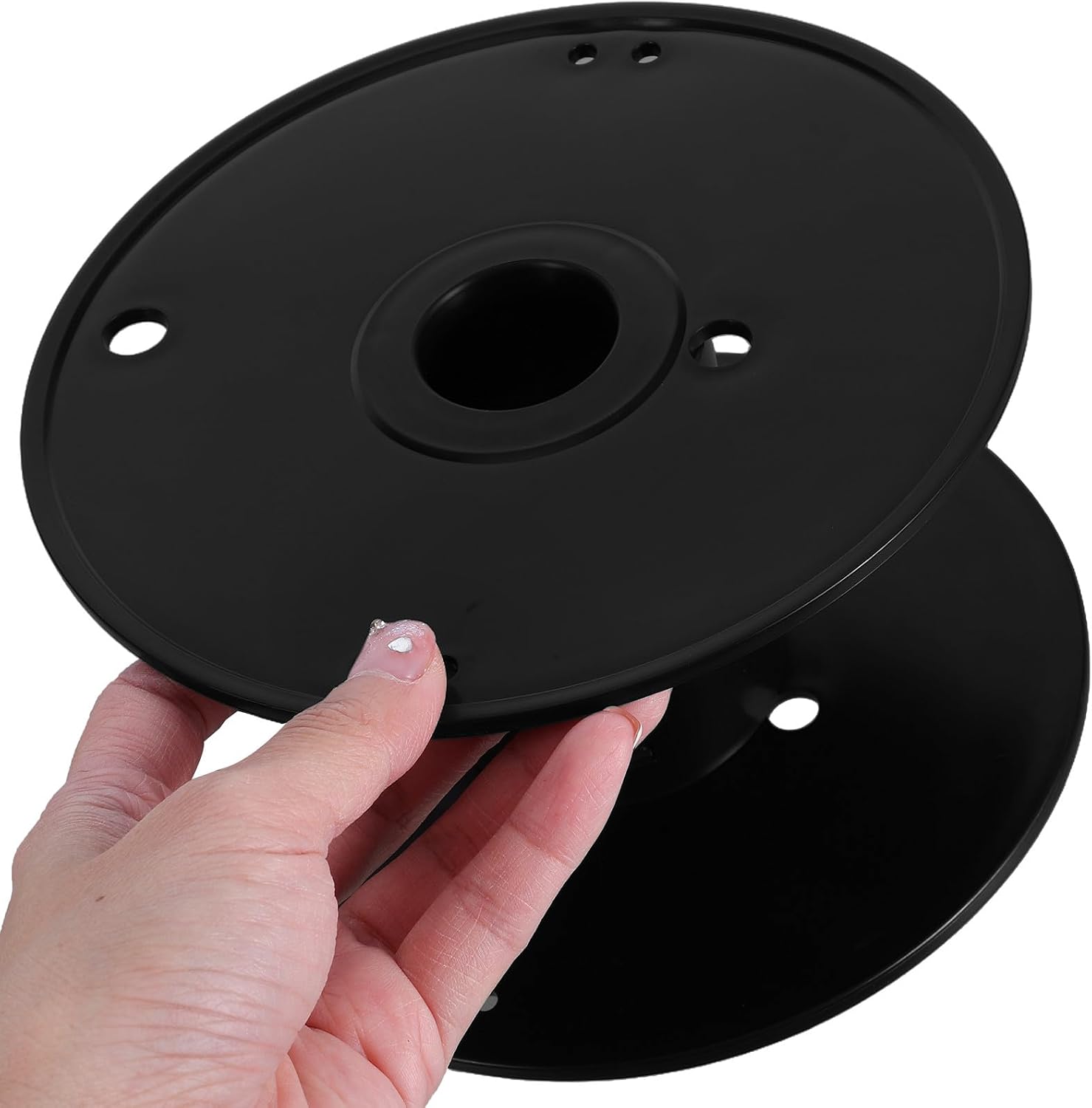 Industrial Plastic Cable Reel 165mm Manual Crank Empty Cord Winder for Home and Workshop Cord Management and Storage