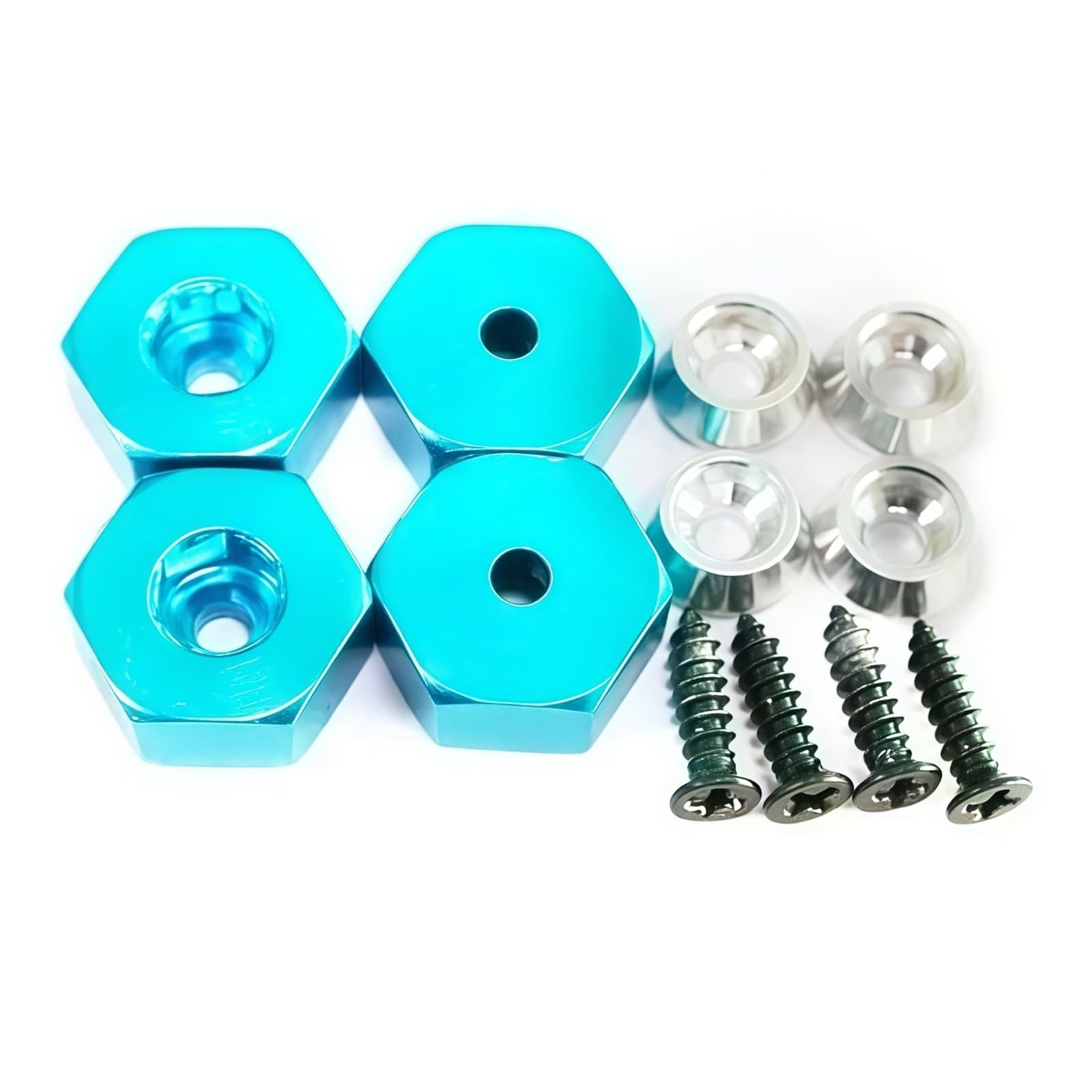Adaptad Hexagonal Metal 4Pcs para WPL D12 C24 B24 B36 1/10 1/12