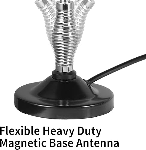 Miniatura 5 de Kit de antena de estación base de radio CB de montaje magnético resistente de 27 MHz, compatible con radio móvilcoche Cobra Midland Uniden Maxon