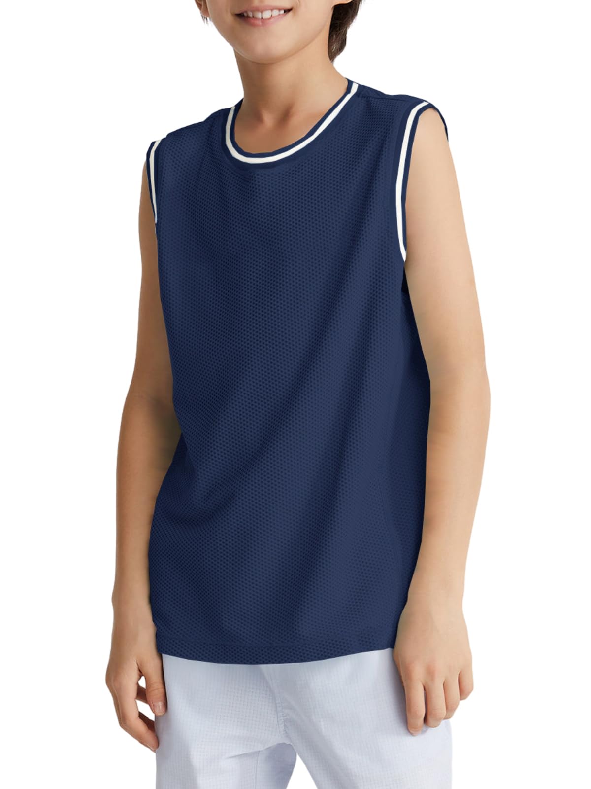 Haloumoning Jungen Unterhemden Sommer Sportliche Tank Top Kinder Leicht Ärmellose T-Shirts Basketball Trikots Tops