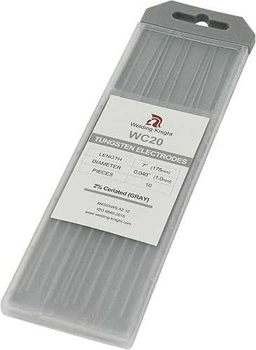 Miniatura 9 de Welding Knight Electrodos de tungsteno TIG Welding WL20 2% azul lantanado, paquete de 10 unidades (116 pulgadas)