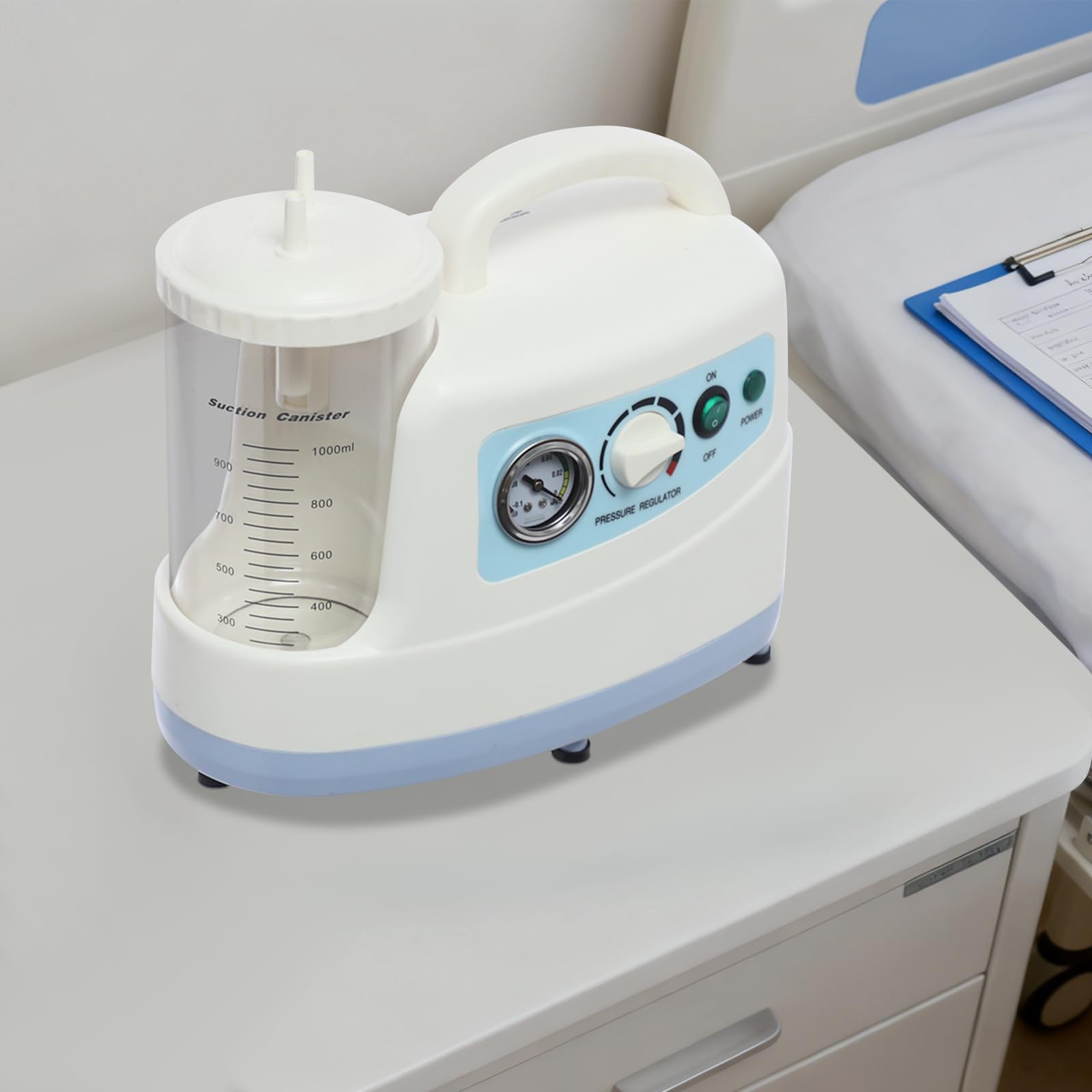 Elektrische Sputum-Saugmaschine, tragbares Schleim-Entfernungsgerät mit 1000 ml Saugkanister, automatische Saugkraft für den Einsatz in medizinischen Heimen und zu Hause