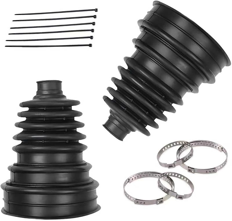 Kit de coifas da junta homocinética CyperFair com braçadeiras de aço inoxidável – 2 unidades