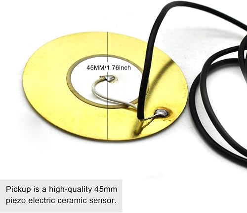 Miniatura 2 de Kit de cableado para pastilla de guitarra, transductor sensible de 1.969 in, amplificador precableado con conector de salida de 0.250 in para caja