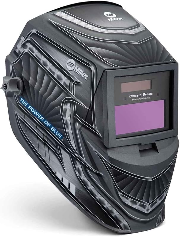 Casco de soldadura Miller Classic Series, ClearLight™, tono 8-13, matriz metálica | TIG/MIG; tono variable 8-13; óptica de alta definición; casco cómodo