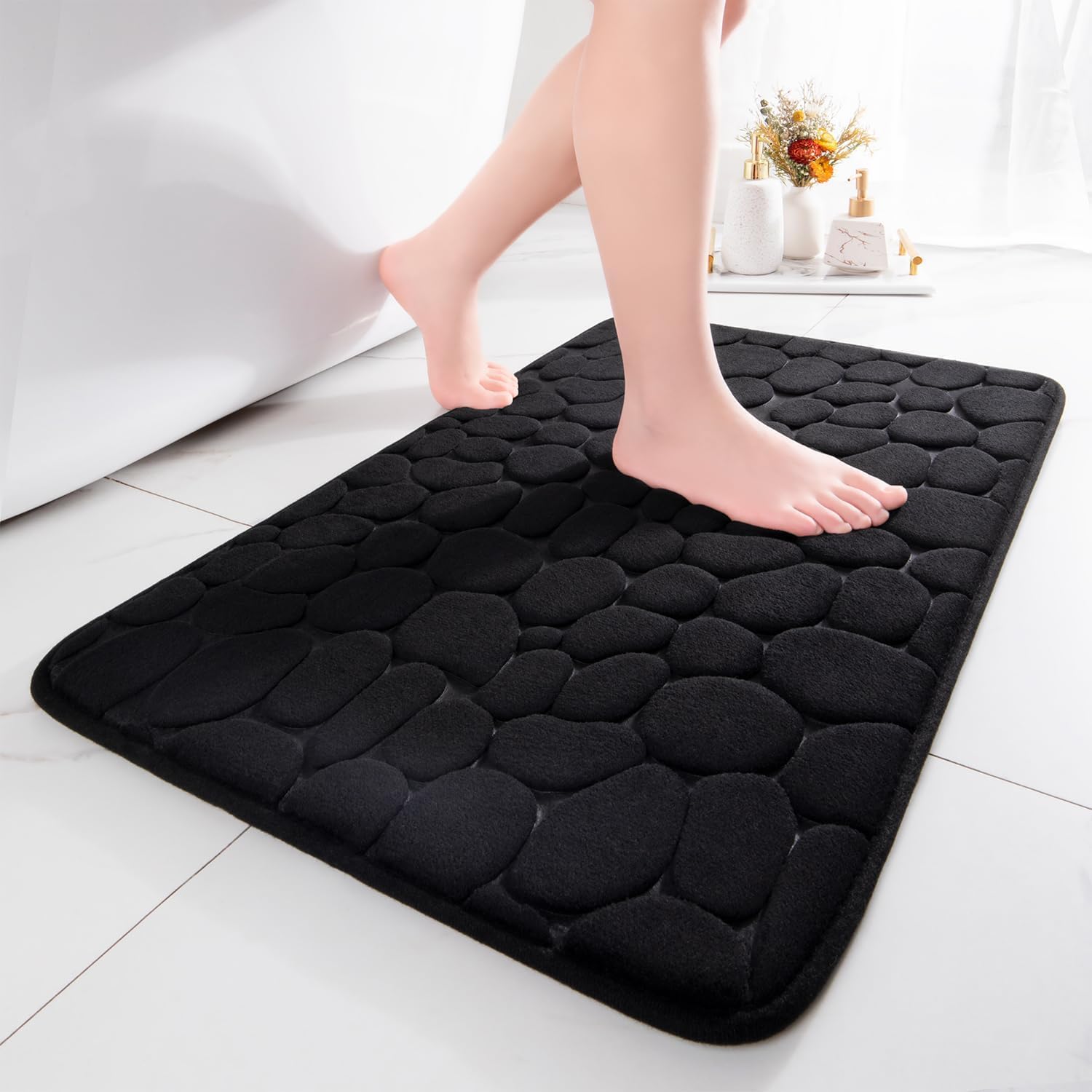 chakme Memory Foam Bath Mat, Extra Soft NonSlip Bathroom Mat, Super