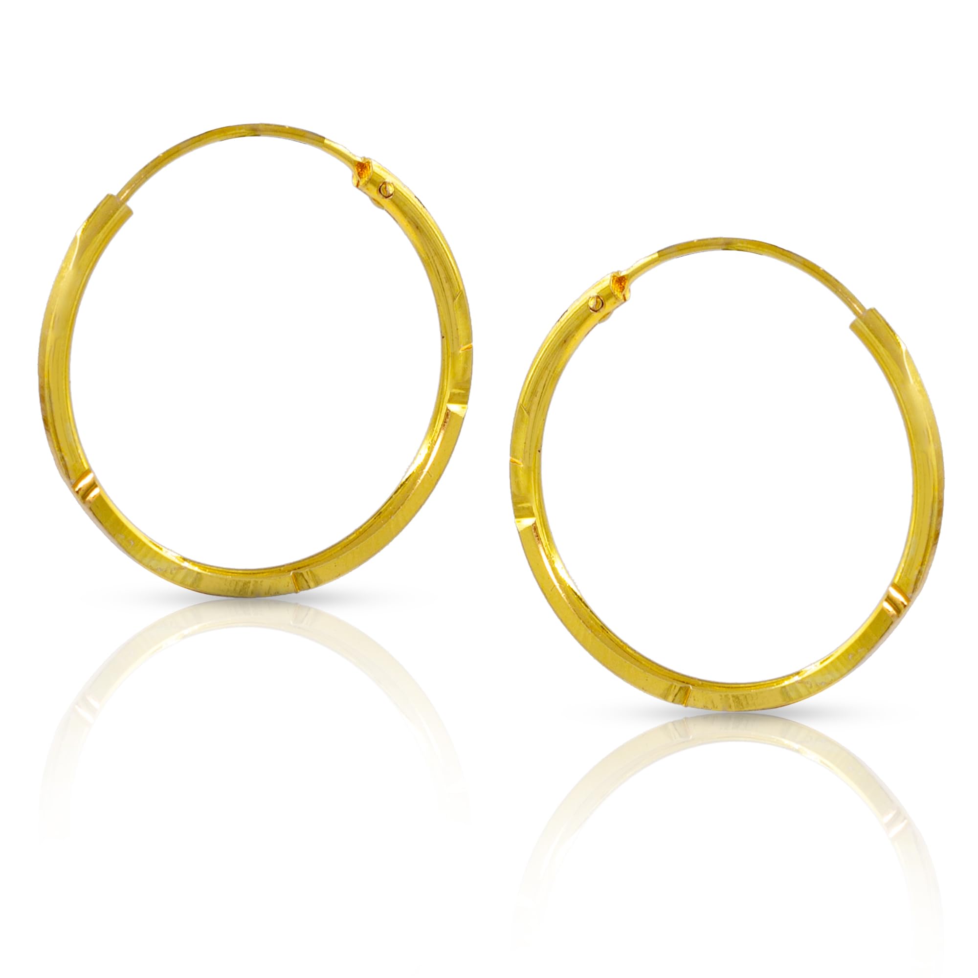 PRIVIU Studio Gold Plated Plain Hoop Earrings Bali for girls and women (B0C7R3CNBD) Amazon Price History, Amazon Price Tracker