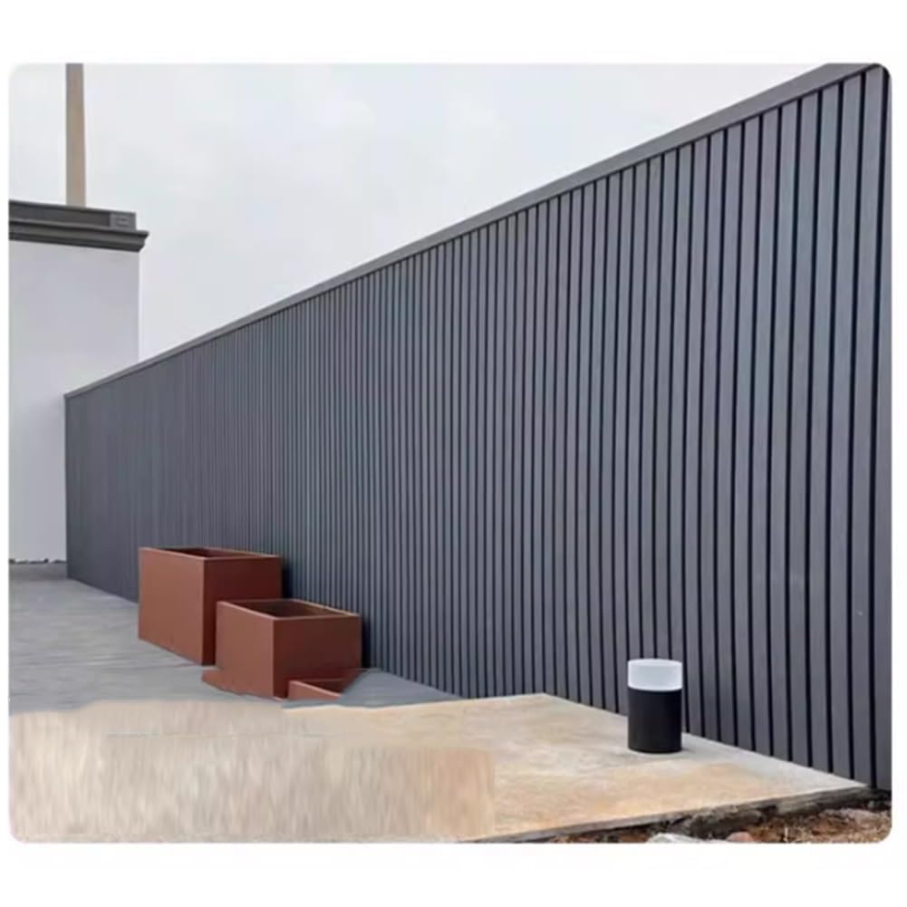 Paneles de valla de composite de plástico de madera, panel de pared 3D en laminado exterior para balcón, barrera de vallado de decoración de pared exterior