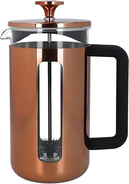 La Cafetière Pisa Stainless Steel Cafetière, Eight Cup, Copper, Gift Boxed
