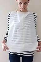 Vista 1 de Baberos desechables para adultos con recogedor de migas, paquete de 100 unidades de plástico