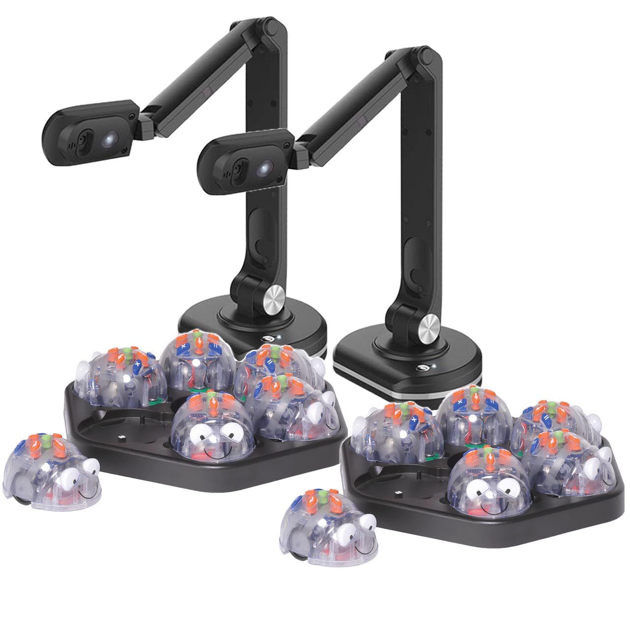 Beginner's Programming: 2-Set See & Say Blue-Bot Class Pack Programmable Robotics + Free 2-pc JoyUsing V500s 8.0MP Document Camera - Online Coding Teaching & Learning Solution