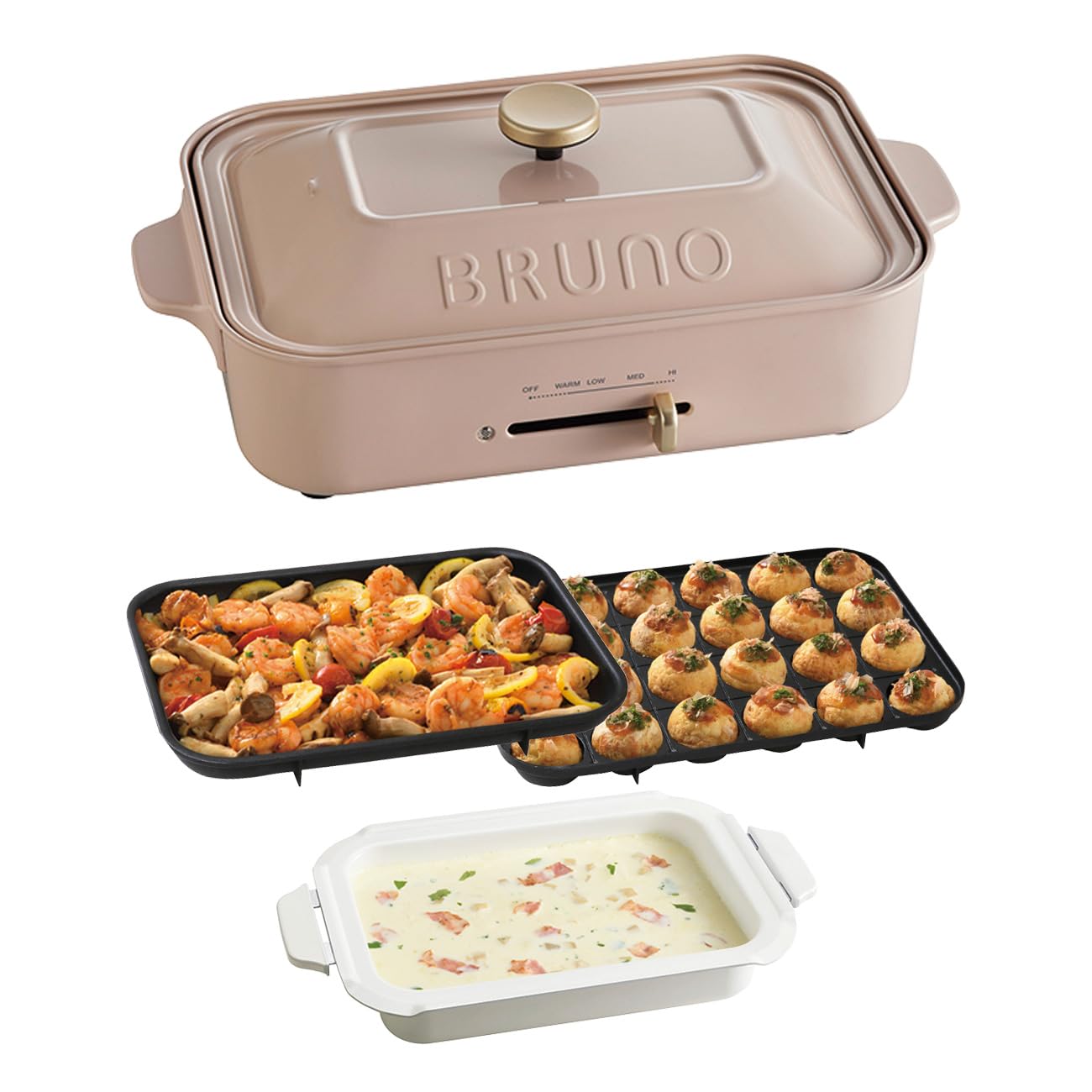 Amazon.co.jp: BRUNO ブルーノ コンパクトホットプレート 本体  