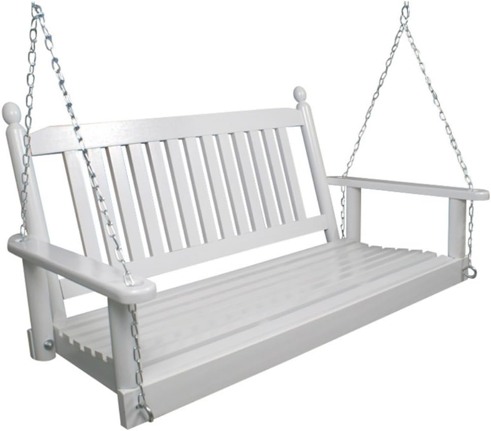 Hinkle Chair Company Lakewood 4-ft. Painted Porch Swing, White, Wood