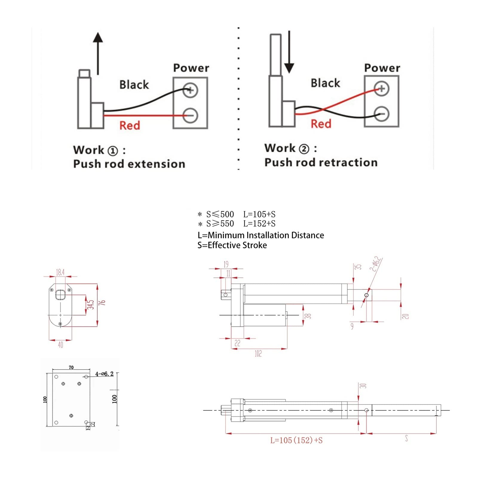 Actionneur linéaire DC 12 V/24 V 1000N ouvre-fenêtre électrique moteur 1000mm 1050mm 1100mm 1150mm 1200mm course,Robuste(12V 900N 9mm,Stroke 1000MM)