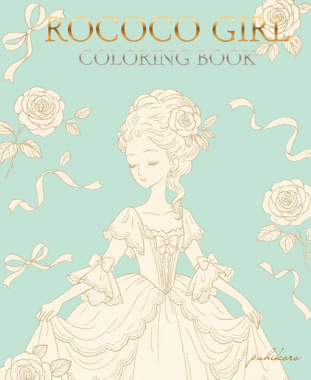 ROCOCO GIRL COLORING BOOK mint
