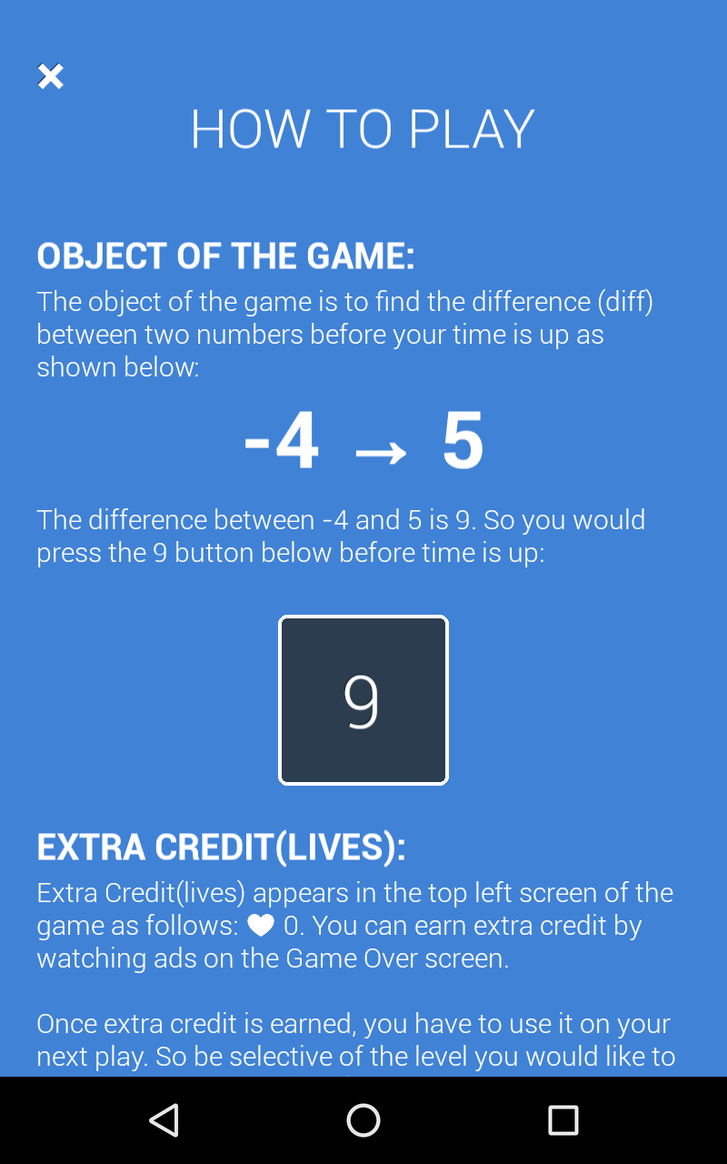 DIFF (Brain Math Game) App on Amazon Appstore