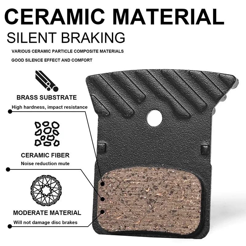 Pastillas de freno de disco hidráulicas de cerámica compatibles con L05A N03A N04C Road Mountain (10 pares)