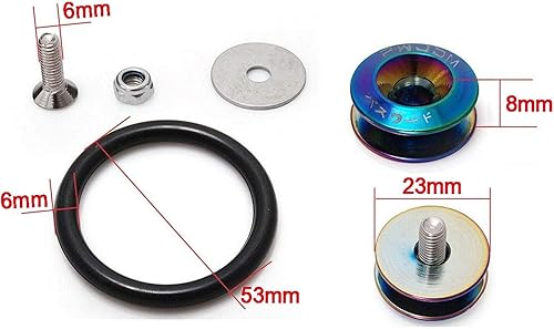 Miniatura 3 de Xotic Tech JDM - Cierres de liberación rápida compatibles con parachoques de automóvil, tapas de escotilla para guardabarros de maletero (NEO 8