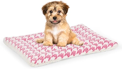 Miniatura 8 de Tapete de cama para perro, reversible, para perros medianos y pequeños, portátil y suave, lavable a máquina, para perrera de 24 pulgadas (rosa)