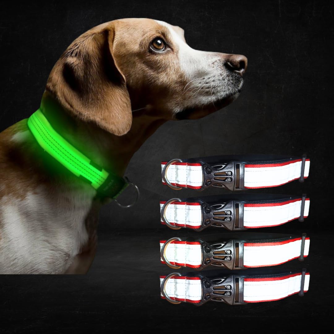 Nylon, Reflective Collar For Street Dogs | Dog Reflective Belt| (Multicolor) Set Of Four Belts| Adjustable| Comfortable| Quality| Prs Reflective For Dogs, 16 Cm (B0B2VHVRXP) Amazon Price History, Amazon Price Tracker