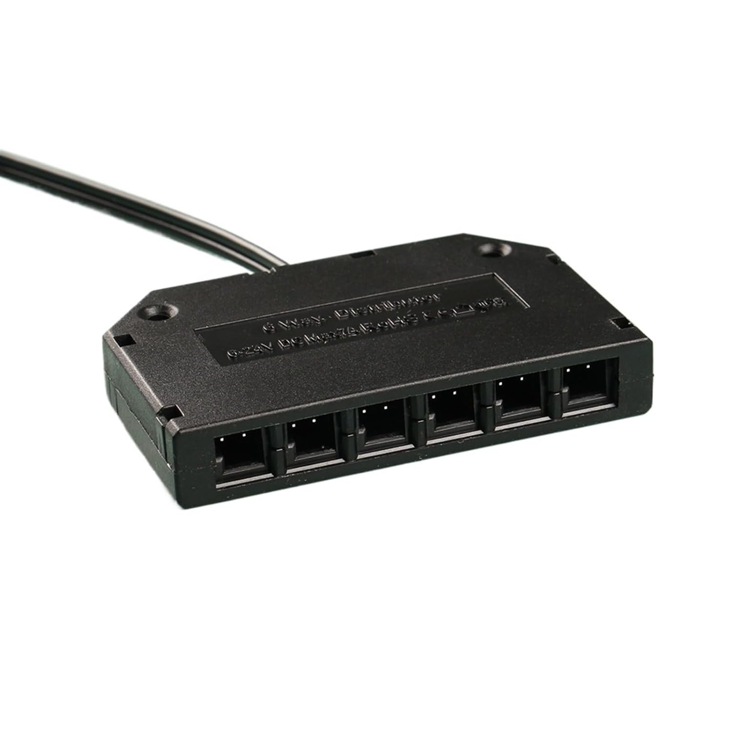 3/6ウェイ配電ブロック DC 5V 12V 24V スプリッター 3/6出力分配器 ターミナルポート付き 1個(サイズ:6ウェイ)