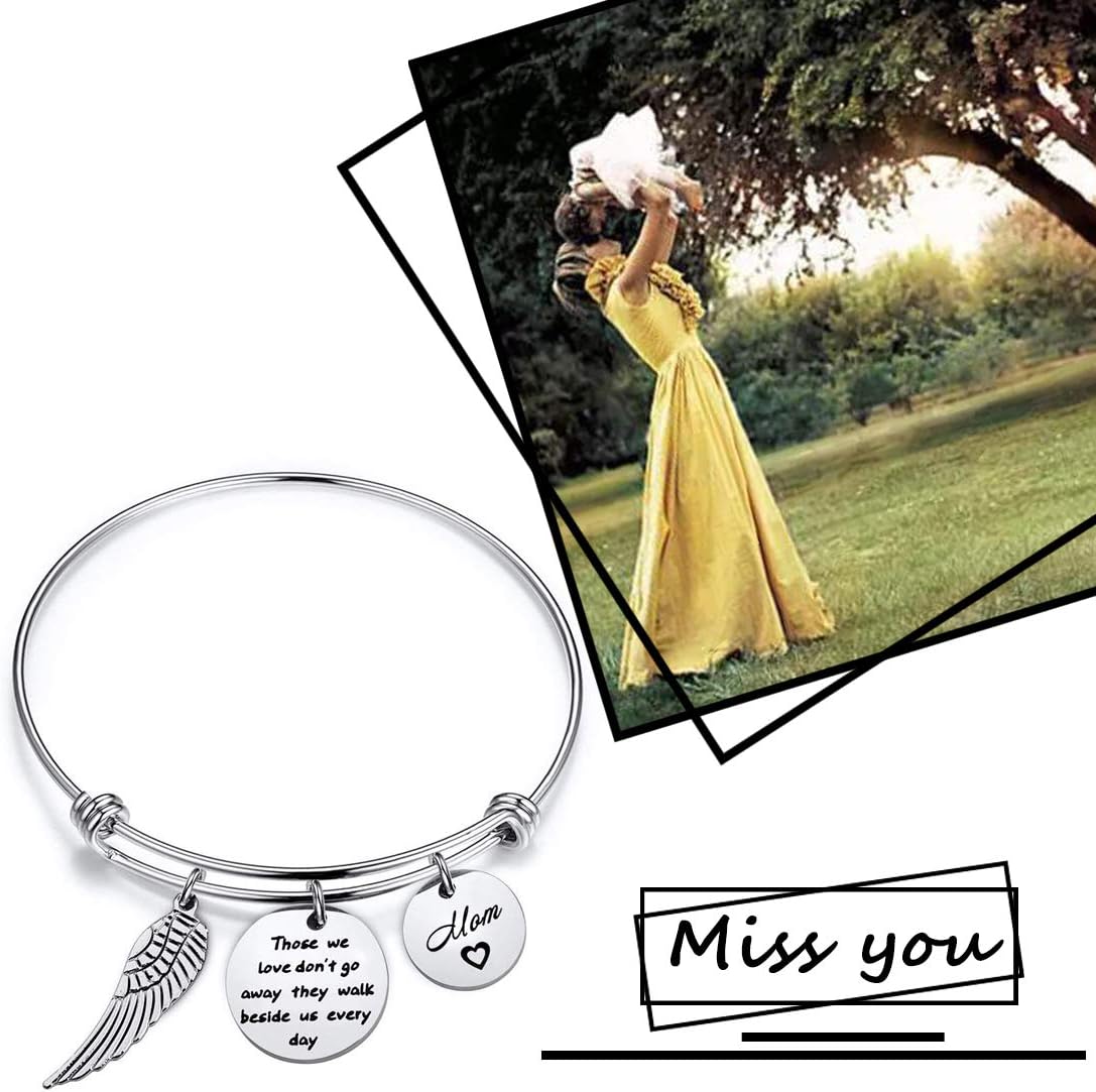 Zuo Bao Memorial Bracelet In Memory Of Dad Mom Sympathy Gift Those We Love Don't Go Away They Walk Beside Us Every Day Loss Jewelry for Her - Image 2