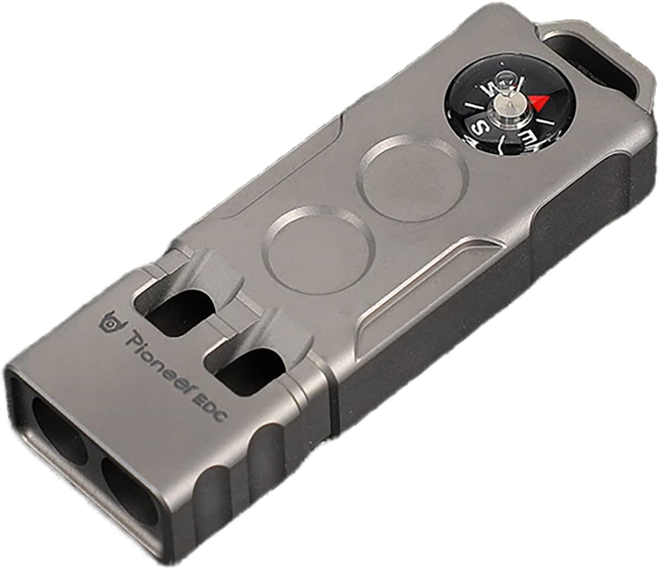 Titanium 2 in 1 Emergency Survival Whistle with Compass, Safety Whistle Loud Up to 120 Decibels for Referee Training, Life Saving, Camping, Hiking, Hunting and Pet Training