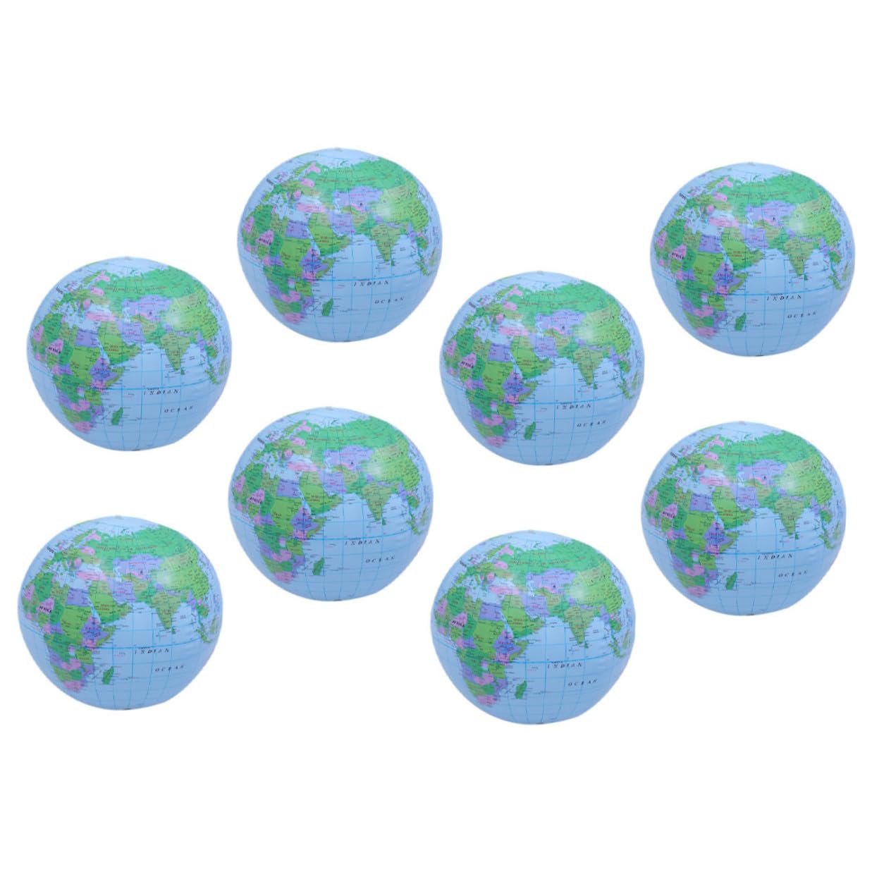 BESPORTBLE Palloni Gonfiabili da Spiaggia a Forma di Globo 30 Cm, Giocattoli Educativi per Ragazzo Ragazza, Pvc Resistente Riutilizzabile, per Piscina, Spiaggia e Giochi All’aperto,