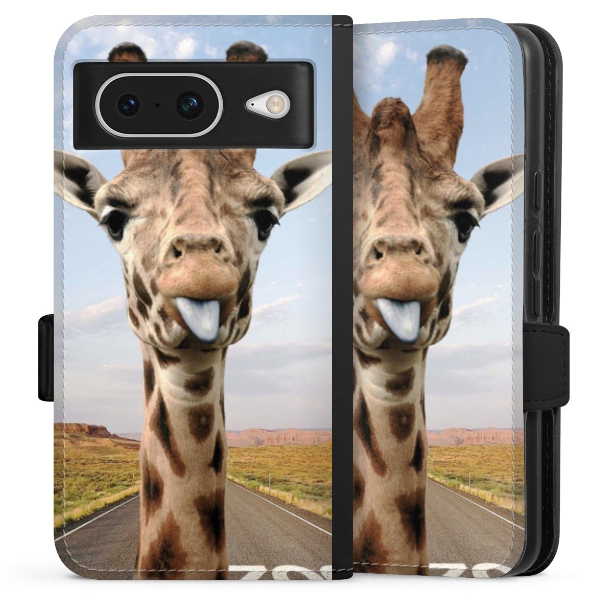 Etui Google Pixel 8 DeinDesign Afrique Giraffe housse folio magnétique chic - 2