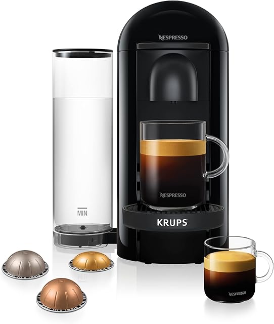 Nespresso Vertuo Plus XN903840 Coffee Machine by Krups, Black