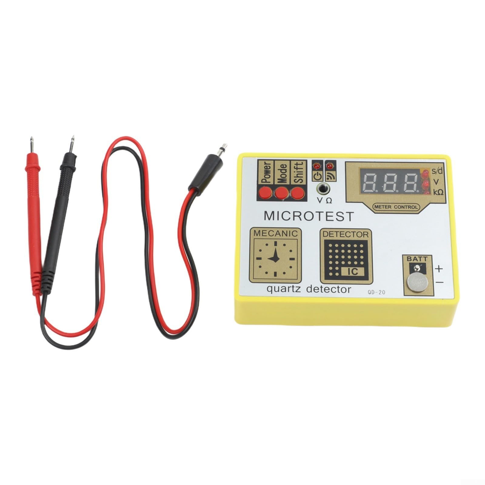 QD20 - Tester per impulsi per orologio al quarzo con smagnetizzatore per misurazione della batteria e analisi del movimento, kit di riparazione professionale, 10,8 cm