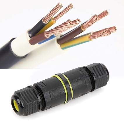 Generic Wire Connector, 2Pcs Outdoor IP68 Waterproof 3 Pin Junction Box Electrical Cable Wire Connector Accessory for Power Supply Communication Equipment Lighting